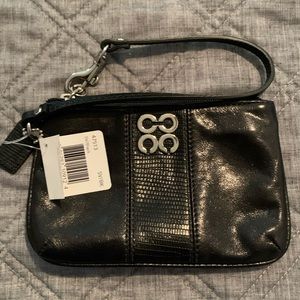Coach Black Leather Wristlet